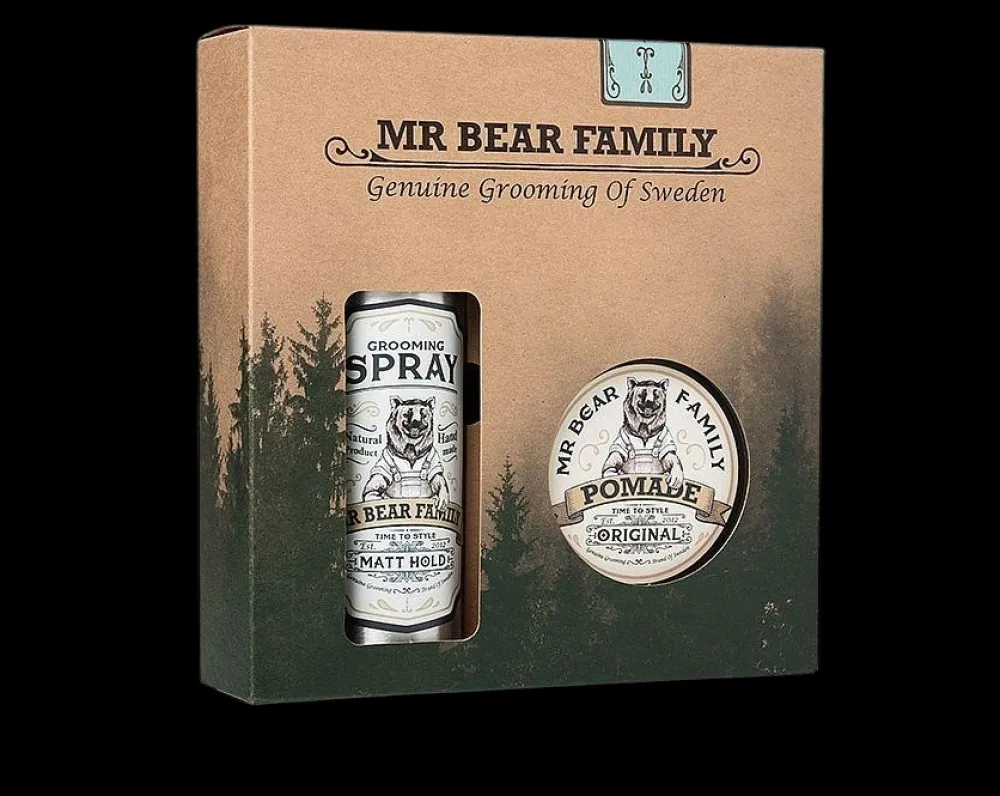 Mr Bear Family Pomadet>Hair Kit Pomade & Grooming Spray Sweetwood