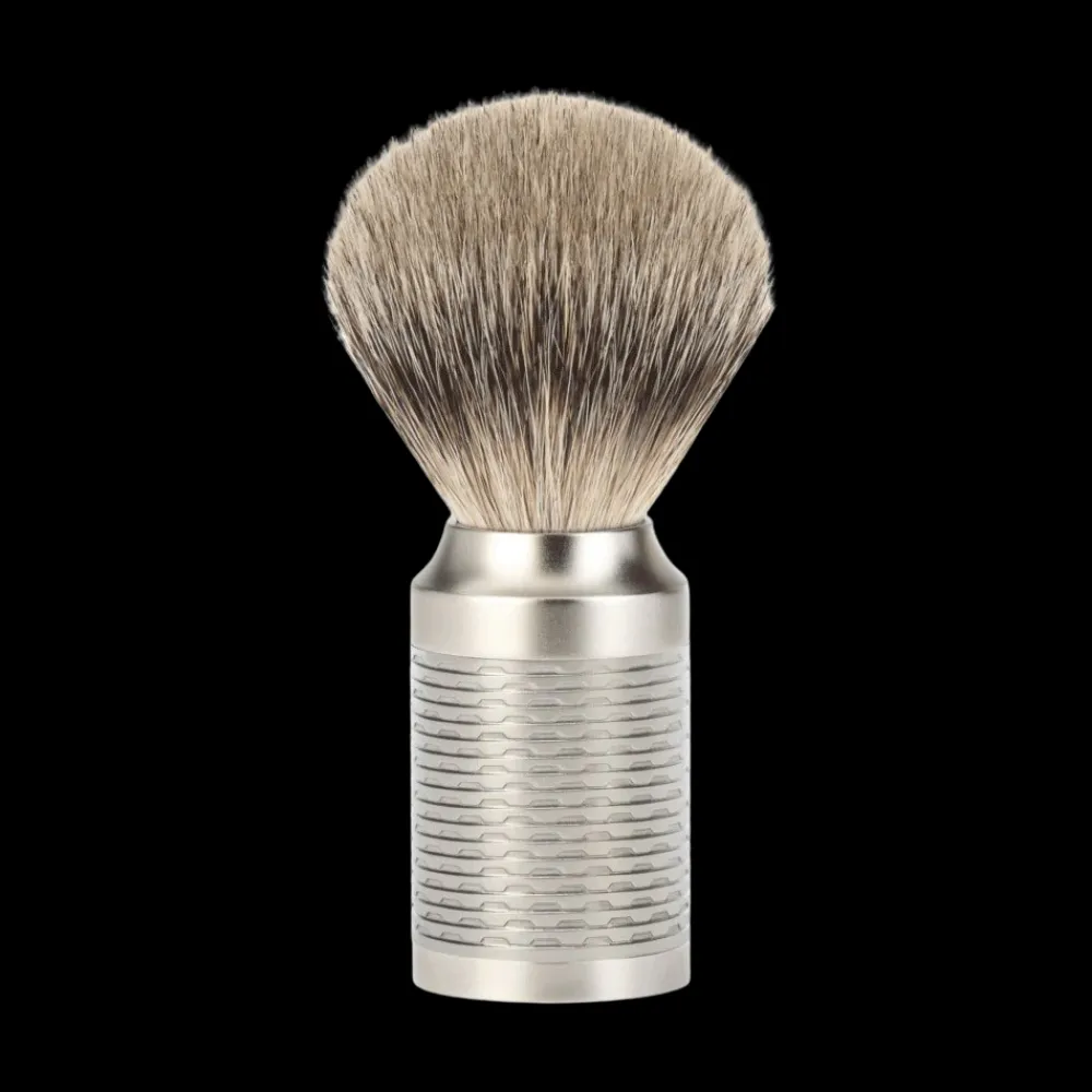 Muhle Partasudit>Partasuti Rocca Silvertip Badger Matte Silver