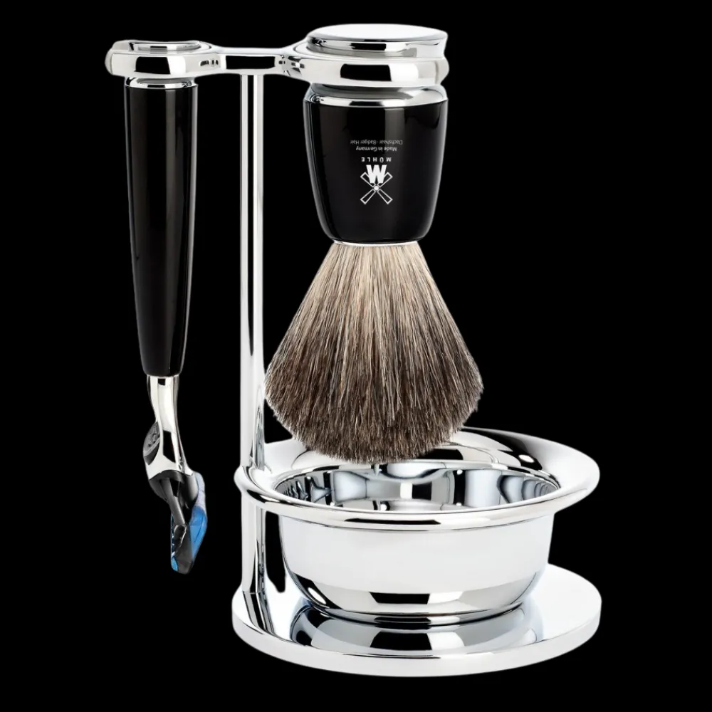 Muhle Parranajosetit>Shaving Set Rytmo Black